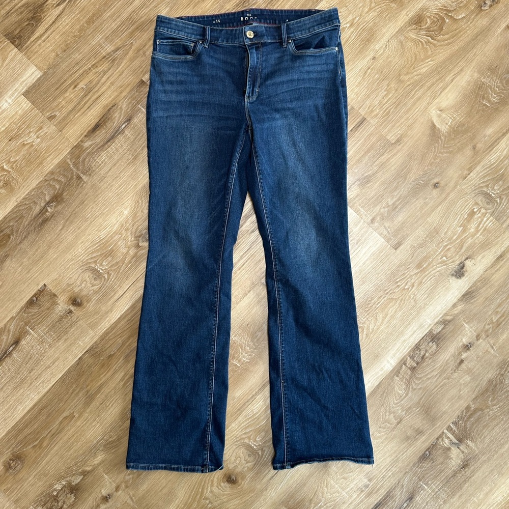 White House Black Market Dark Blue Boot Cut Jeans